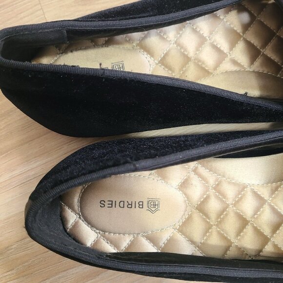 Birdies Women’s Black Velvet Loafers Size 10 - Picture 4 of 9